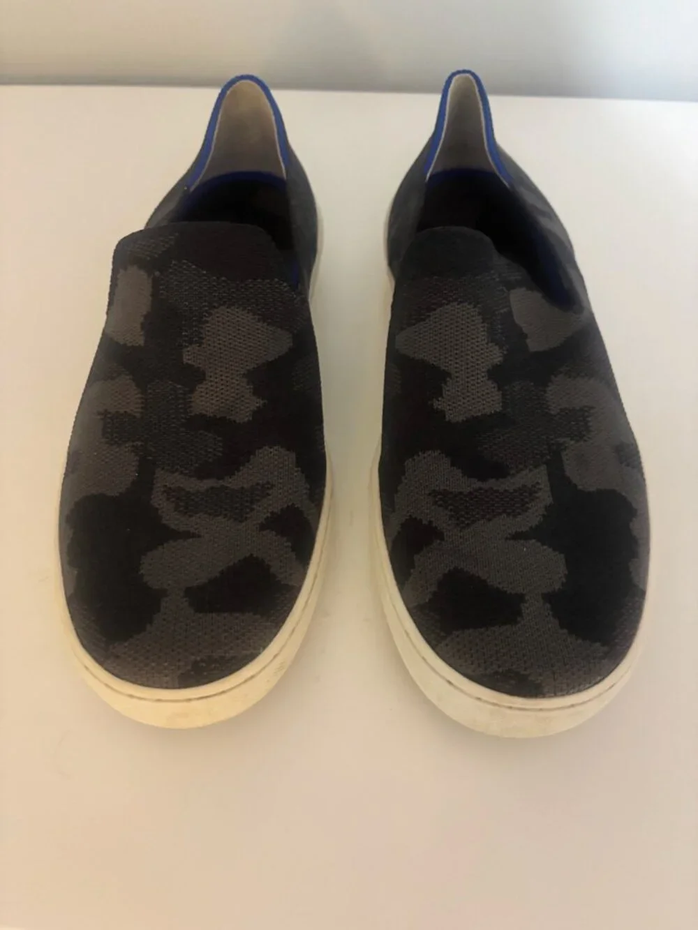 Rothy's Slip-On Sneaker in Black and Grey Camo- size 8.5